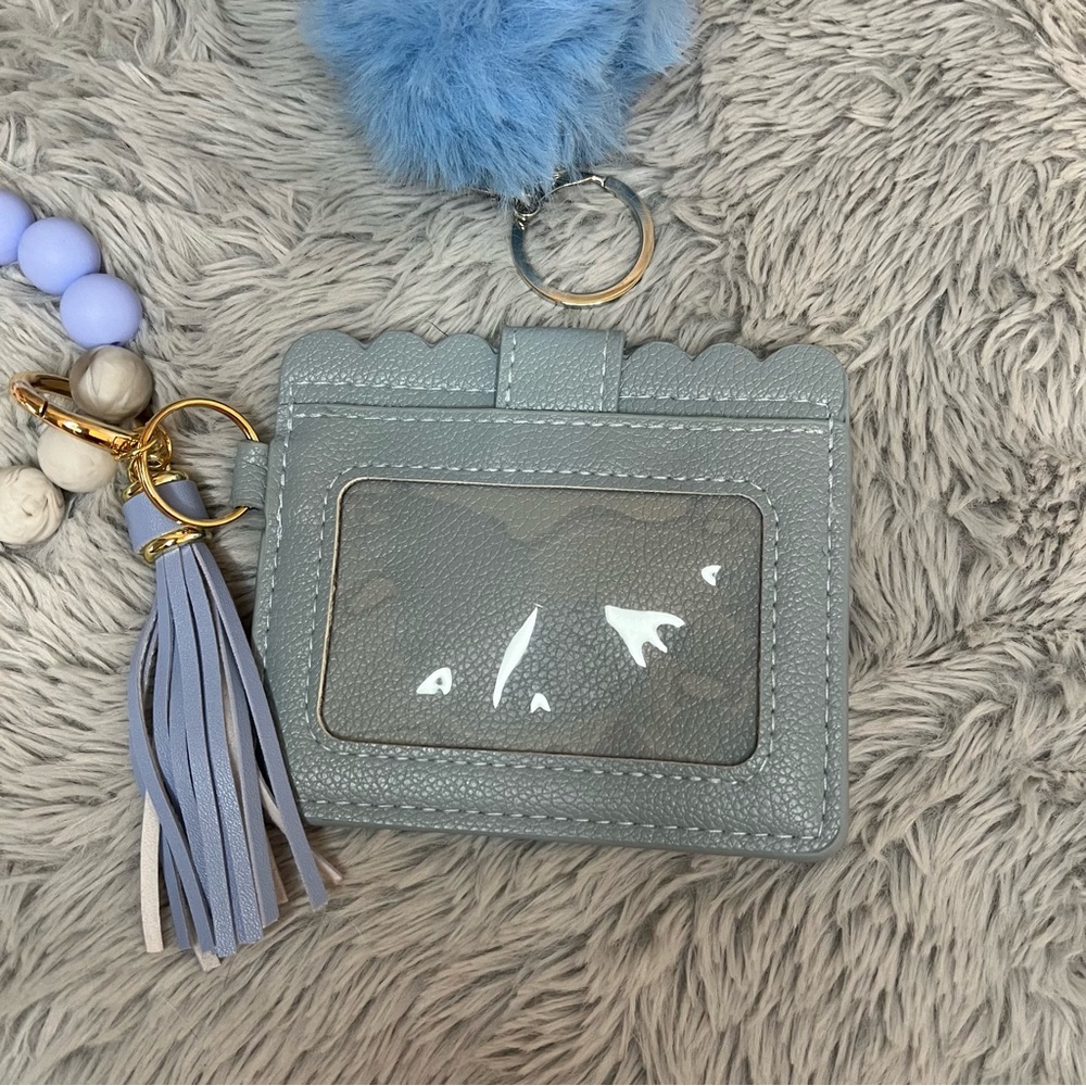 Blue Cardholder with Keychain - Picture 5 of 5
